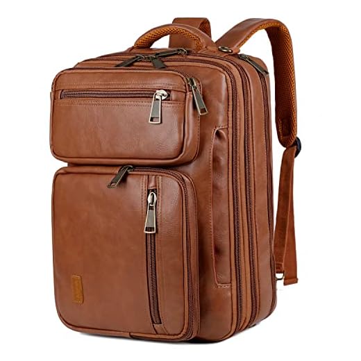 Best vegan backpack small Vegan Leather Hybrid Laptop Backpack Briefcase