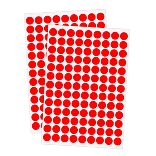 Ouzoustate 2340 PCS Red Circle Dot Stickers 1/2' Round Yard Garage Sale Price Stickers Colored...