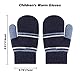 QKURT 3 Paar Verdickte Strickfäustlinge für Kleinkinder, Winter-Babyhandschuhe Dicke Fleece-Innenstrick-Vollfinger-Outdoor-Handschuhe für die meisten Jungen und Mädchen