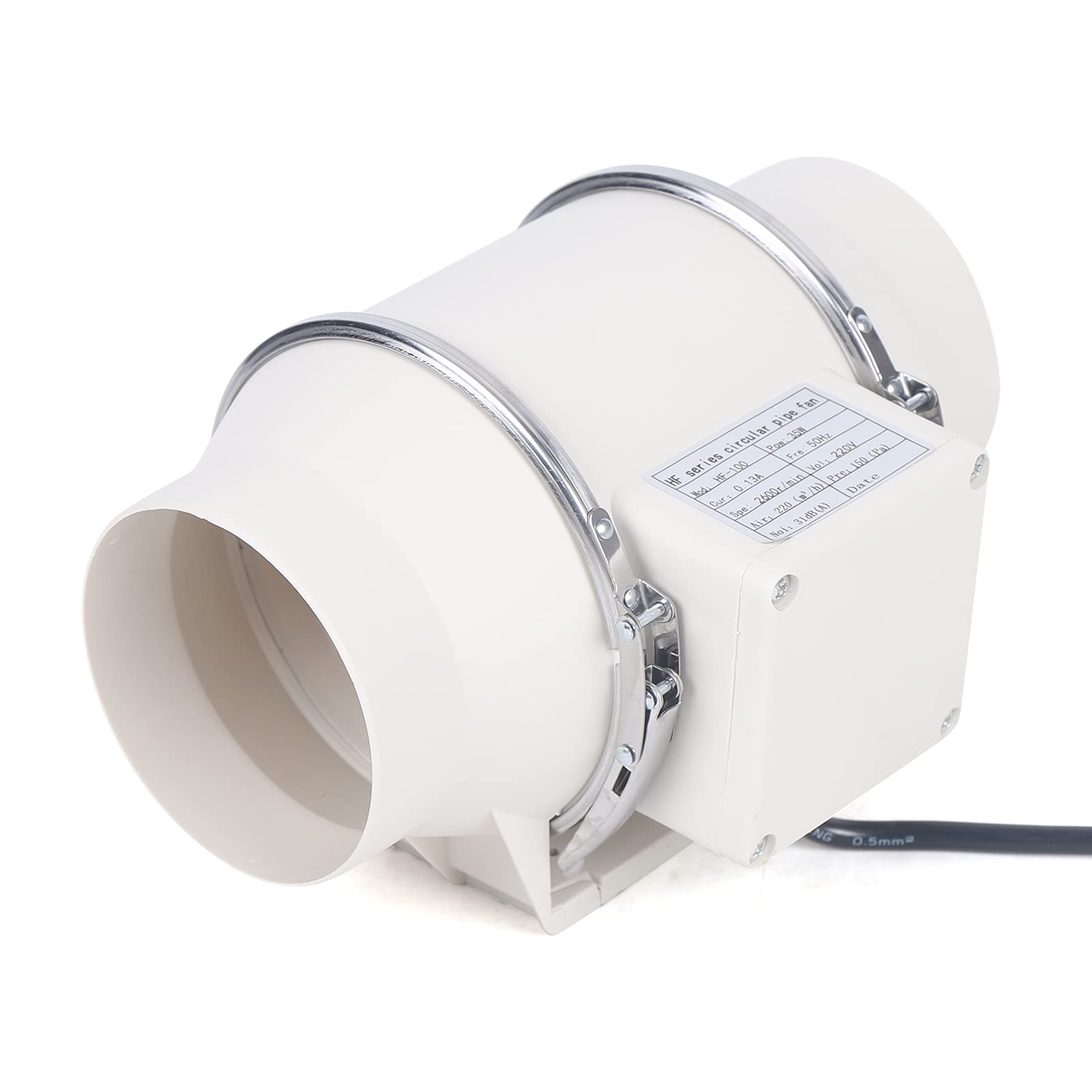 Ventilador de tubo de 220 m³/h, ventilador de canal en línea, ideal para tiendas de crecimiento, ventilación y soplador de aire, ligero, para oficina, tiendas de crecimiento, hidroponía