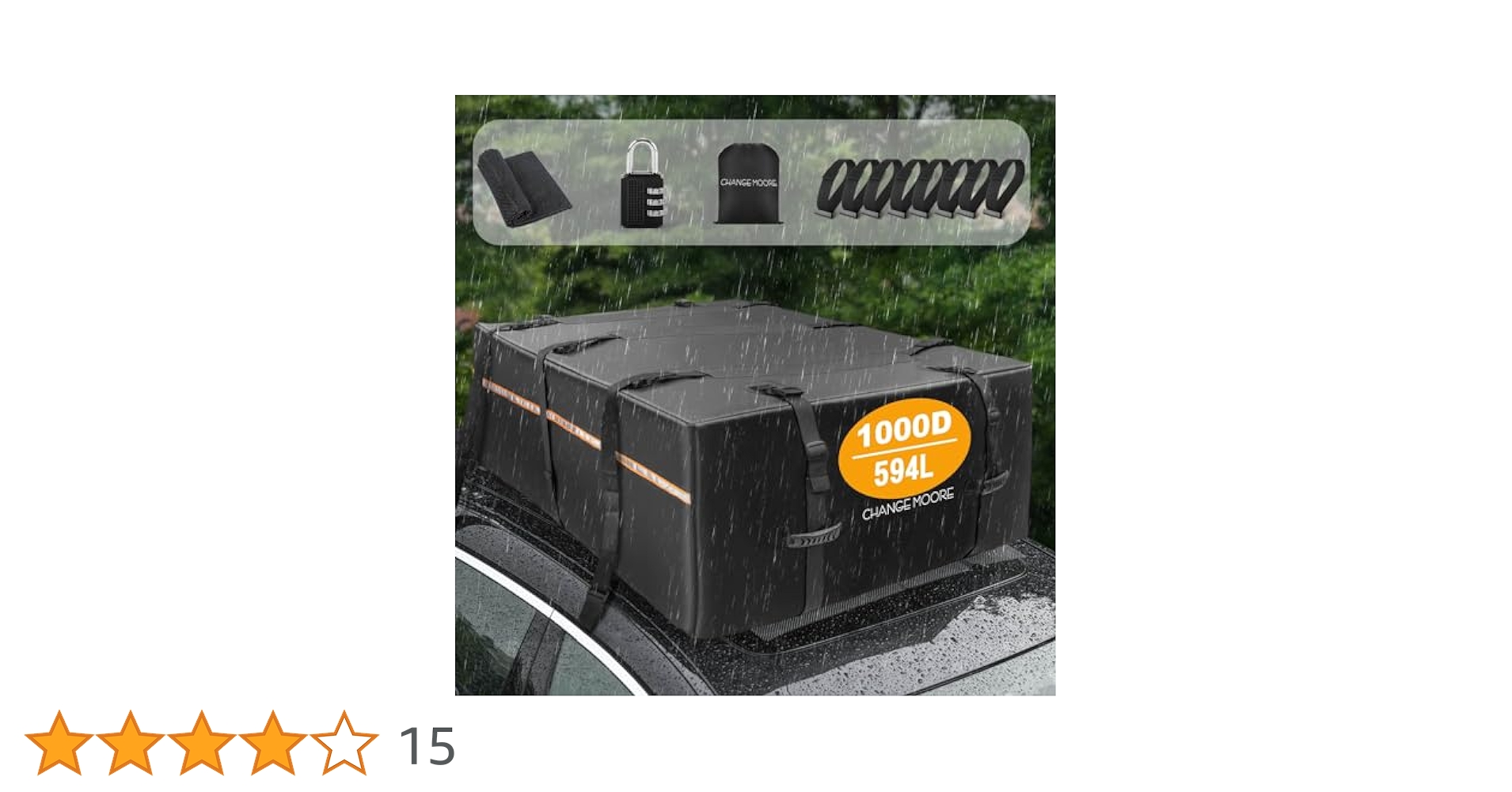 CHANGE MOORE ルーフキャリアバッグ　594リットル　美品　ランクル Amazon.co.jp: CHANGE MOORE ルーフキャリアバッグ 【IPX6防水