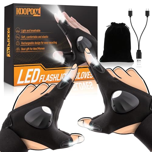 KOOPOOL LED Flashlight Gloves
