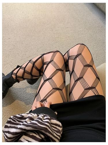 Image of SHENHE Women's Ripped Tights Gothic Punk Hollow Distressed Y2k Tights Stockings Pantyhose