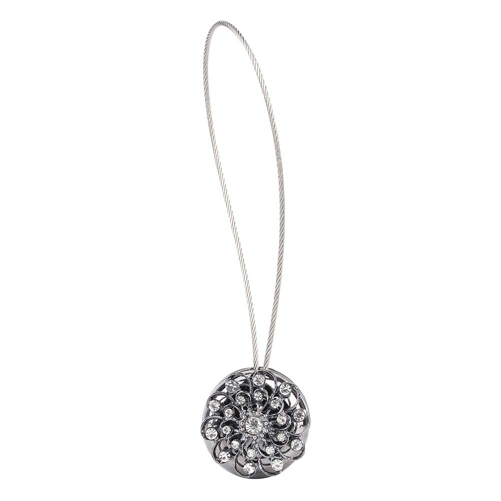 SYH&AQYE Embrasses magnétiques pour Rideaux, embrasses de Rideaux en Alliage de Boucle de Rideau magnétique de Style européen avec décoration de fenêtre en Strass