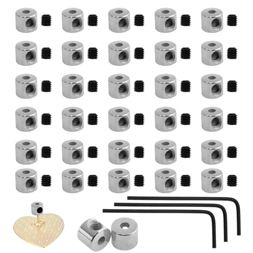 30 Pcs Pin Badge Backs and 3 Wrench Set 6x5mm Silver Badge Fasteners with Wrenches Locking Pin Backs for Secure Badge Attachment Durable Badges Backs for Jackets Hats Crafts Name Tag
