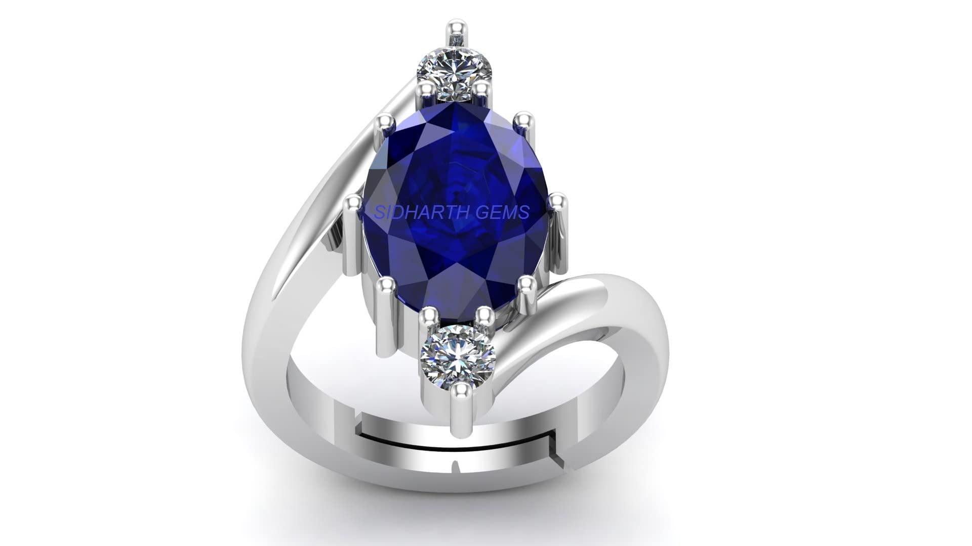 SIDHARTH GEMS Unheated Untreatet 11.25 Ratti 10.00 Carat AAA+ Quality Natural Blue Sapphire Neelam Silver Plated Adjustable Gemstone Ring for Womens and Mens (Lab - Certified) (B09WF1G9RD) Amazon Price History, Amazon Price Tracker
