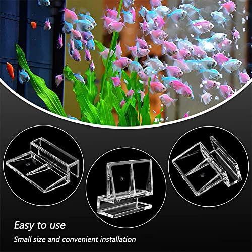 6 Pcs Aquarium Lid Clips,Fish Tanks Glass Cover Clip,Transparent Plastic Rimless Fish Tank Top Cover Support,Fish Tank Lid Clear Acrylic Aquarium Cover Support,Aquariums Fish Tank Acrylic Clips,6mm - Image 3
