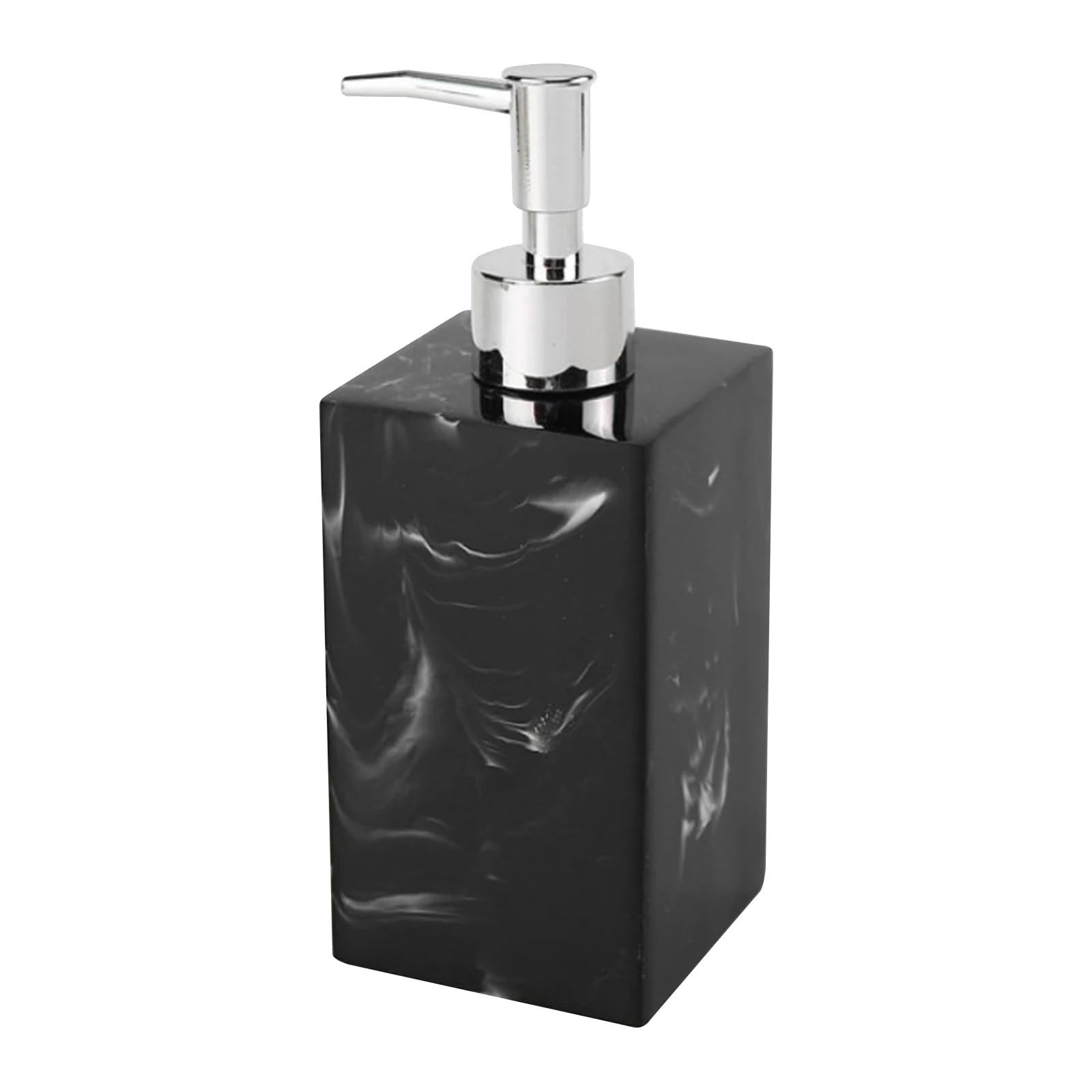Dispenser Bottle with Pump Manual Soap Dispenser Pump Bottle 500ml Empty Lotion Liquid Container(Black)