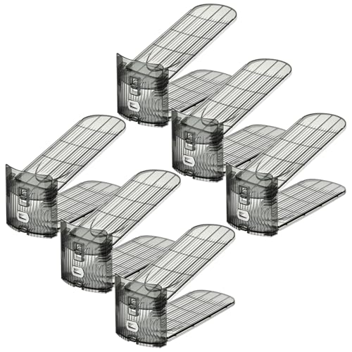 Ranuras para zapatos genéricas | 6 piezas para armario - Sistema de almacenamiento de doble capa apilable ajustable en altura para entrada dormitorio puerta pared dormitorio