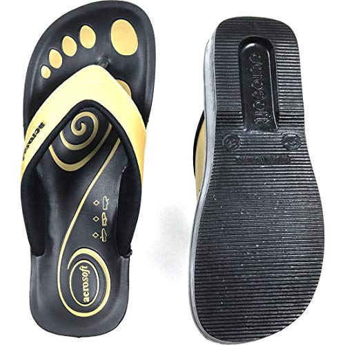 Image of Aerosoft Women's Black Flip-Flops - 37 EU
