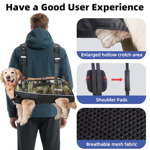 26'' Dog Lift Harness with handle - Adjustable Full Body Support & Recovery Sling Dog Lifter Vest Harness for Walking, Nail Trimming, Joint Injuries, Arthritis, Disabled Large Senior Dogs (L) - Image 6