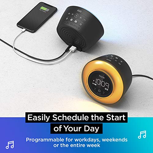 Ihome Powerclock Glow Alarm Clock - Bluetooth Color Changing Fm Clock Radio With Usb Charging Port, Dimmable Display And 7-5-2 Dual Alarm - Perfect For Bedside Tables (Model Ibt295) #TOP4