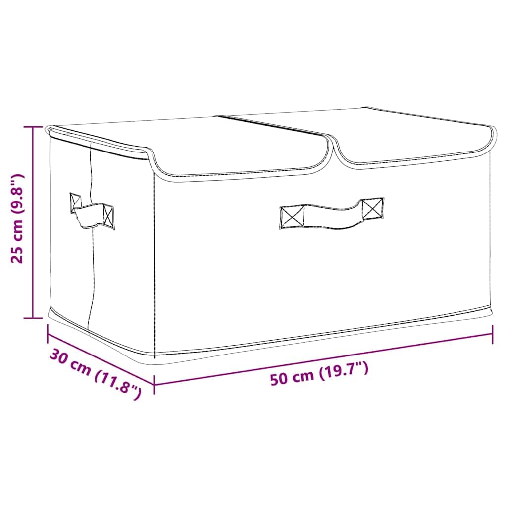 Cesto Portaoggetti in Tessuto Oxford con Coperchio, Contenitore Pieghevole a Doppio Scomparto con Manici, Grande Organizer Pieghevole per Camera da Letto, Soggiorno e Armadio (2 PCS)