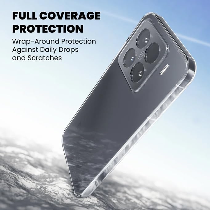 Image of REALCASE Silicone Back Cover Case, Scratch Resistant Protective Crystal Clear Transparent Shock Proof Back Cover Case for Xiaomi Mi 15 5G