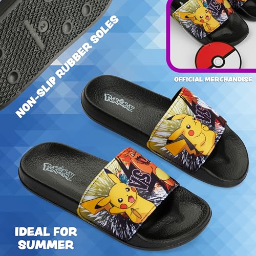 Pokemon Boys Slides, Beach or Pool Shoes for Kids - Gamer Gifts4