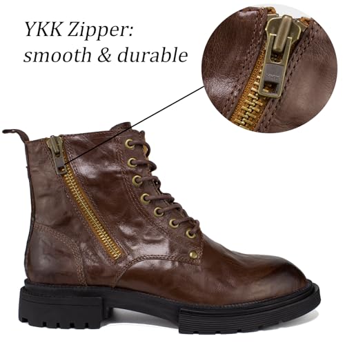 Image of Men's Chelsea Boots with YKK Zipper & Breathable OrthoLite Footbed | Fashion Casual Full-Grain Leather Ankle Boots| Durable Slip-Resistant Rubber Sole for Comfort & Support