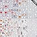 8 Sheets Nail Cute Ghost Nail Stickers for Nail Art 3D Self-Adhesive Pink Spider Web Pumpkin French Nail Art Decals Halloween Nail Art Supplies Goth Eye Starlight Nail Decals for Women DIY Manicure