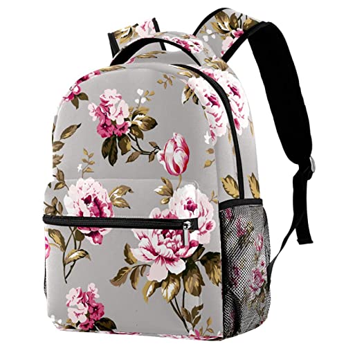 Sac à dos voyage ergonomique à motif floral avec porte-bouteille Leisure Campus
