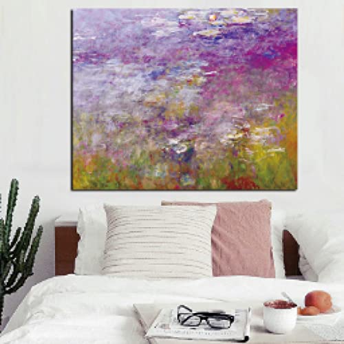Claude Monet Lotus pour raviver un mur vide avec une peinture sur toile 60x90cm - 4