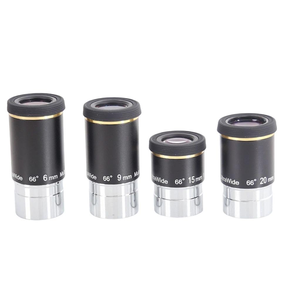 66 stopni do ultra szerokiego okularu astronomicznego teleskopu 6 mm/9 mm/15 mm/20 mm, metalowy korpus z wielowarstwową powłoką, gwintowany obiektyw 3.5 cm do większości ogniskowych, składana
