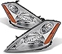 VIPMOTOZ Chrome Bezel OE-Style Headlight Lamp Assembly For 2003-2007 Nissan Murano Halogen Model, Driver & Passenger Side