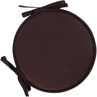 Homehome 2 tamaños lavables redondos multicolor cojines para silla, adecuados para jardín, terraza, cocina, oficina y comedor al aire libre (café profundo 38 x 38 cm)