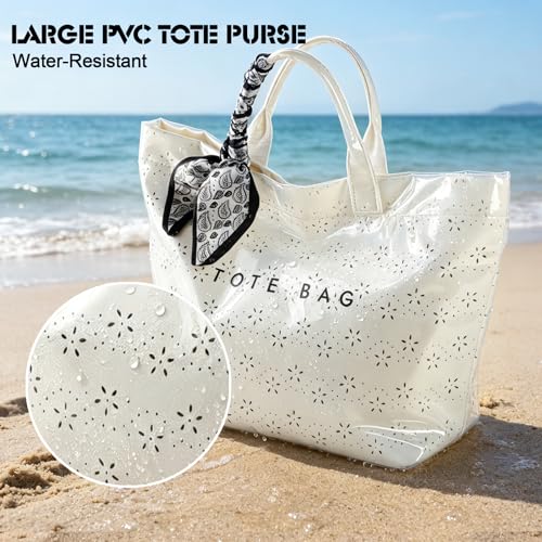 Bolso Tote de PVC para Mujer, Grande y Resistente al Agua miniatura 6