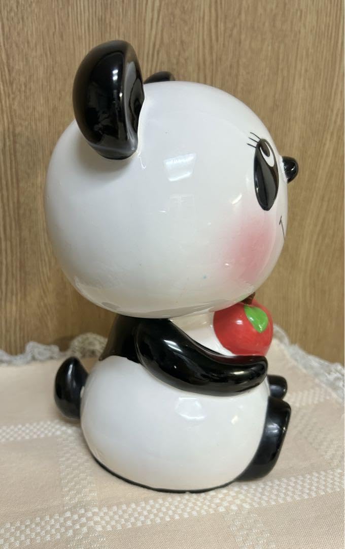 Amazon.co.jp: 内藤ルネ パンダ りんご 貯金箱 レトロ 大 : ホビー