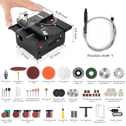 image for Nicklaua Mini Multi Functional Table Saw, mini Table Saws for Crafts, 