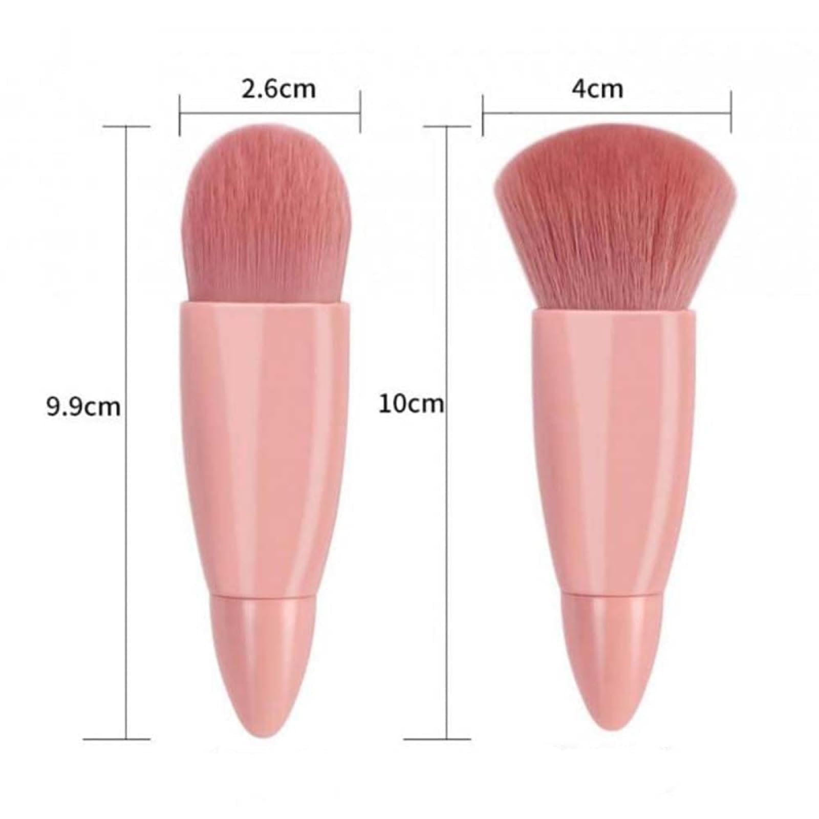 5Pcs Travel Makeup Brush Set Portable Makeup Brush Kit for Foundation Blushes Eyeshadow and Powder(Case with Mirror) - Image 2