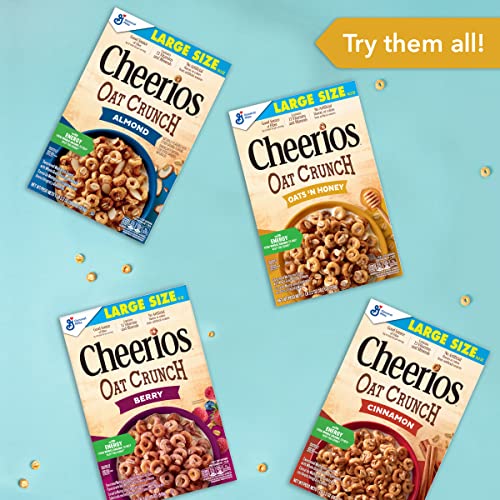 Image of Cheerios Oat Crunch Oats & Honey Oat Breakfast Cereal, Large Size, 18.2 oz (Pack of 2)