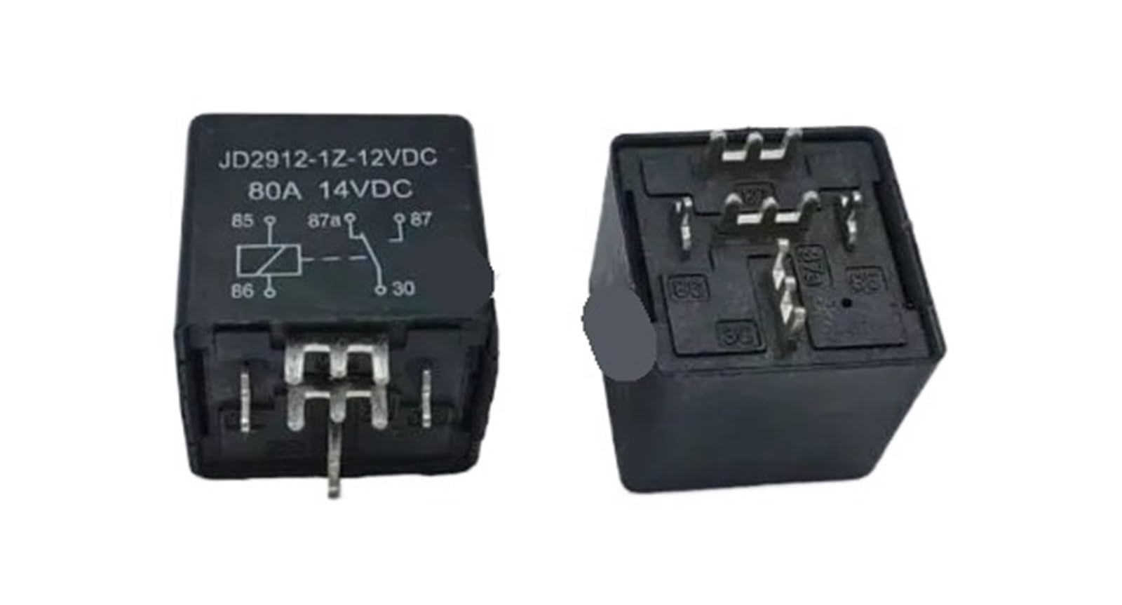 Relais JD2912-1Z-12VDC haut pouvoir de coupure 80A à 5 broches, pack de 5
