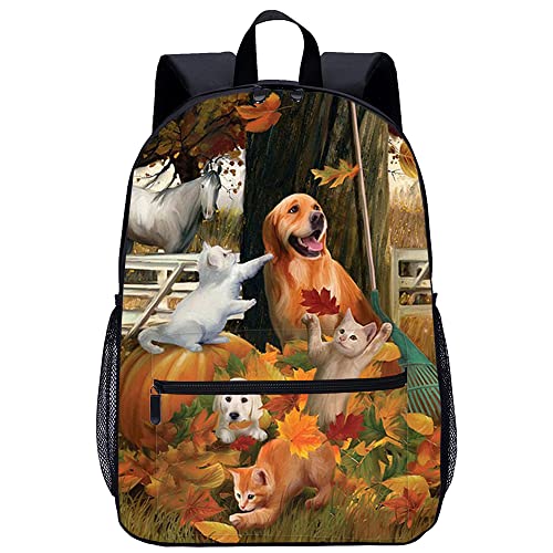 Sac à dos imprimé 3D chien 45x30x15cm pour cartable école ado et adulte