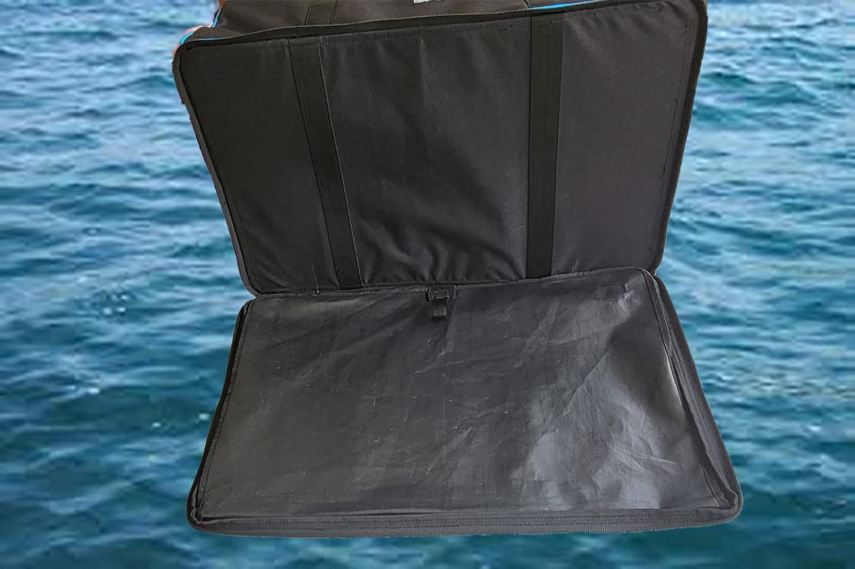 Borsa impermeabile per sport a secco, adatta per immersioni, nuoto, spiaggia, piscina, gamma Akmsports da 100 litri con fasciatoio integrato