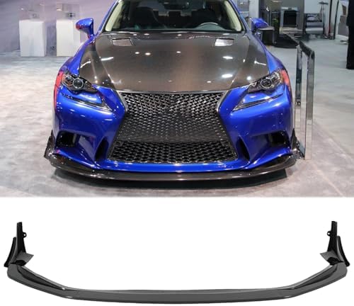 For Lexus IS250 IS350 F-Sport 2014-2016 – Black V Style Front Bumper Lip Splitter (3Pcs)