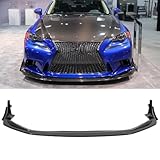 MUNALP Front Bumper Lip for Lexus is IS250 IS350 F-Sport 2014-2016 Add-0n Front Lip Splitter Diffuser ABS Plastic (Carbon Fiber Painted)