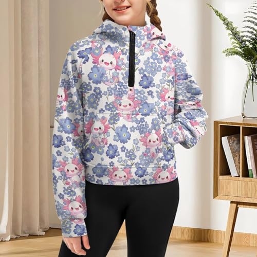 Ystardream Cute Sweatshirts for Girls Zip Up Hoodie with Pocket for Outdoor Sports4