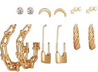 Yellow Chimes Earrings for Women and Girls | Fashion Gold Pearls Studded Hoops | Gold Plated Earring Set | Western Earring... Price In India