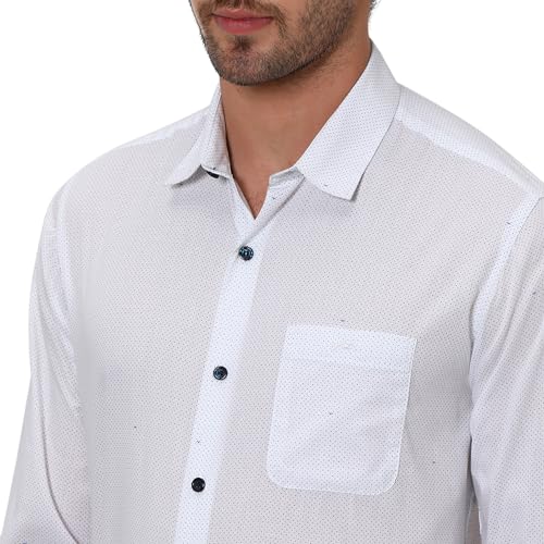 Image of MUFTI Men's Printed Slim Fit Cotton Casual Shirt with Spread Collar & Full Sleeve(Also Available in Plus Size) |Cotton Casual Shirt for Men | Casual Shirt for Men