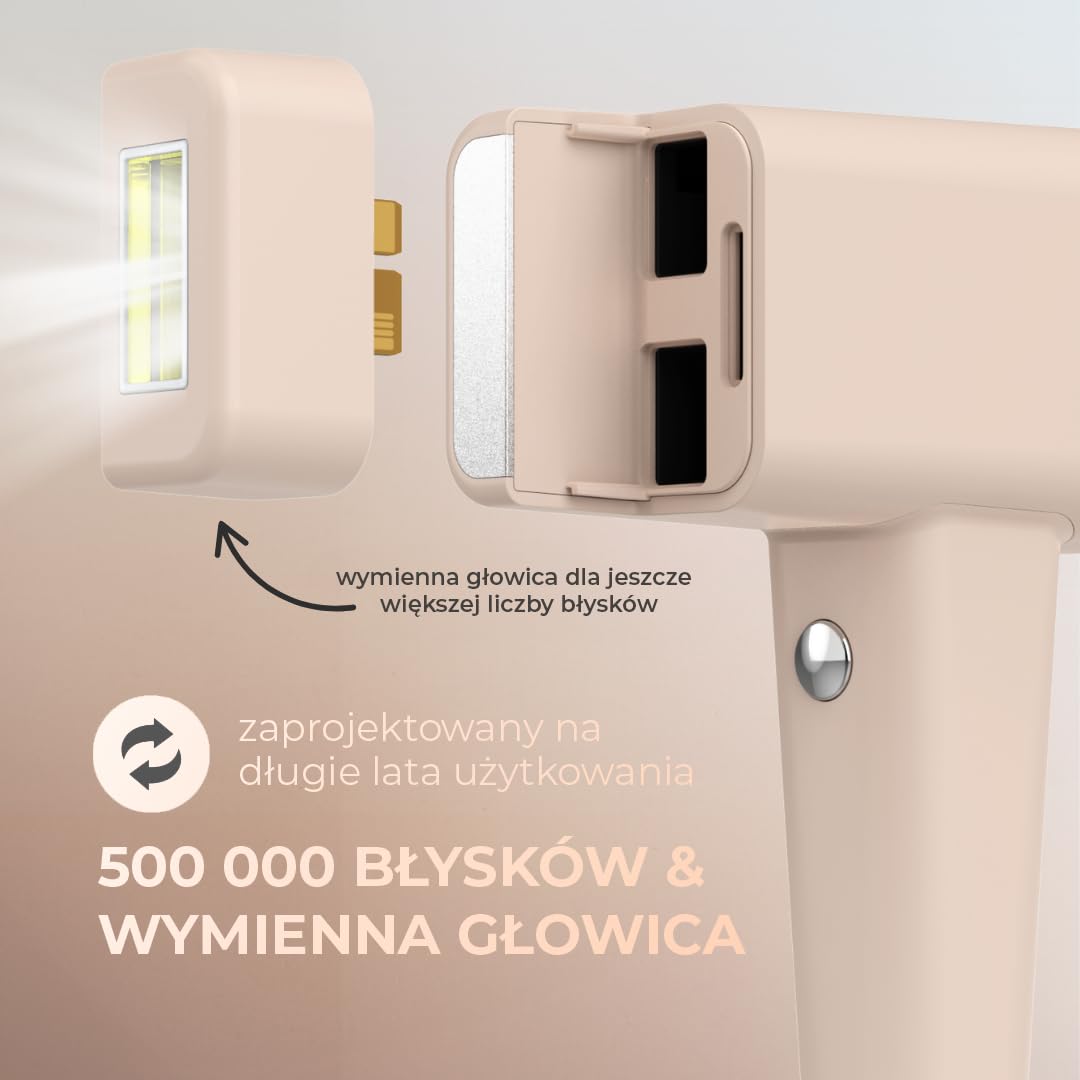 Vulpés IPL Elysea - wysokiej jakości urządzenie do usuwania owłosienia z aktywnym chłodzeniem dla praktycznie bezbolesnego zabiegu IPL | Trwała redukcja owłosienia na ciele, twarzy i okolicach intymny