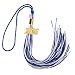 GraduationMall Double Color Graduation Tassel with 2017 Year Charm 9" Royal/White