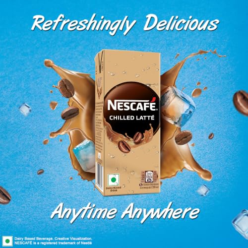 Image of Nescafe Ready to Drink Cold Coffee, Chilled Latte, 180ml, Tetra Pack
