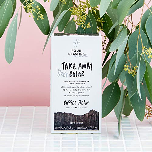 Four Reasons Original Takeaway Color - Coffee Bean 3.0 - Demi-Permanent Hair Color- Ammonia-Free and Fragrance-Free Hair Dye with GRAY COVERAGE - 100% Vegan & Cruelty Free - Thumbnail 2