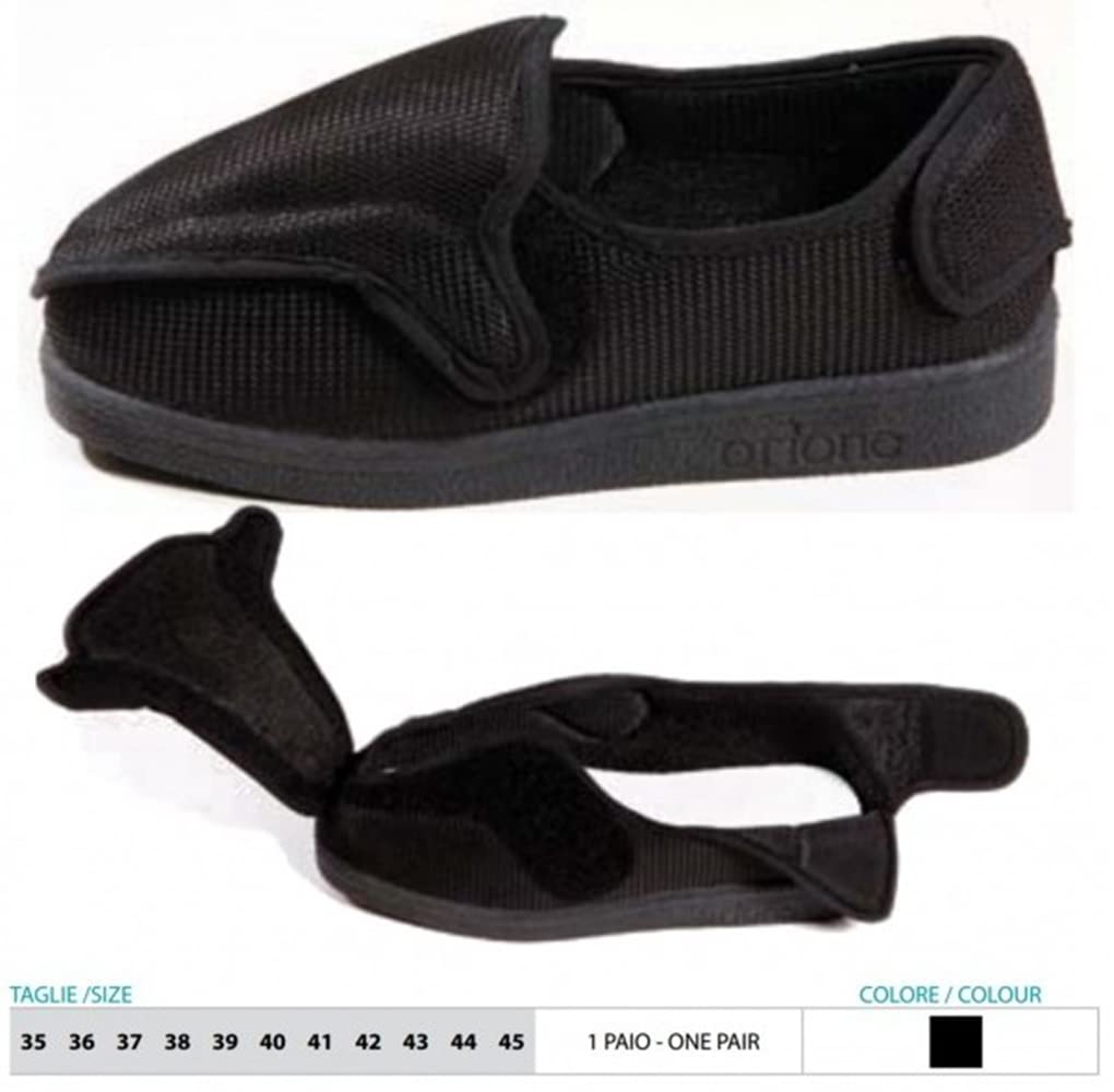 Orione OK PED Safte Zapato Post Operatoria apertura delantera y trasera NEGRO 1 par (tamaño 44)