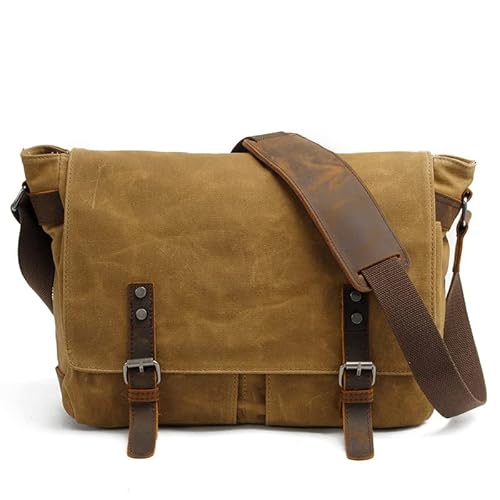 XIXIDIAN Computer Messenger Bag Wasserwiderstand Leinwand Arbeitsbeutel Aktentasche Laptop Umhängetasche Satchel (Color : C, Size : 35 * 11 * 27CM)