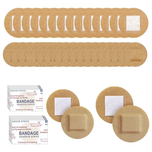 300 Piezas Tiritas Redondas Pequeñas De 22 Mm Y 25 Mm De Diámetro Suaves Y Transpirables Ideales Para Rostro Nariz Manos Y Piel Sensible Aptos Para Heridas Leves