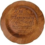 LifeSong Milestones Personalized 15th Wedding Anniversary Plate Gift for Her, Happy 15 Year...