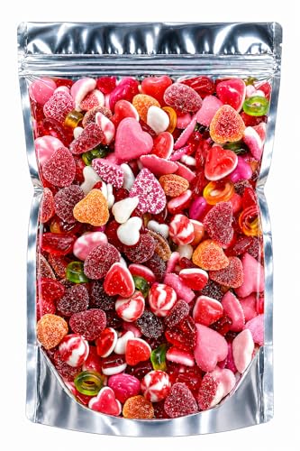 Jelly Love Heart Sweets Mix Pink and Red Sweets Pick n Mix | Wedding Birthday Fathers Day Theme & Party Candy | Events Gift Treats 500g Anniversaries Gifts Love Candy Sweeties