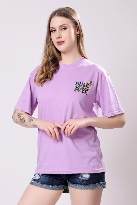 Image of London Hills Women's Cotton Blend Oversized Fit Oversized Tshirt | Oversized Tshirt - Pack of 2