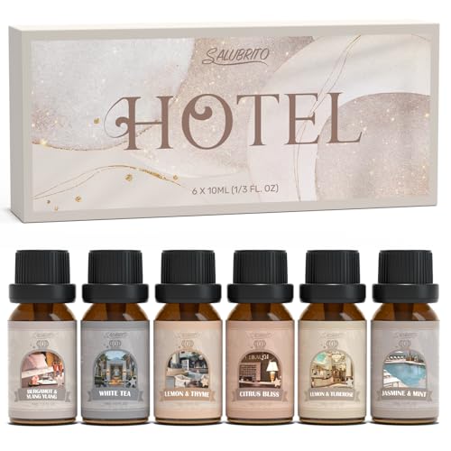 SALUBRITO Hotel Fragrance Oil Set, Luxury Essential Oil Set for Diffuser, Candle, Soap Making...